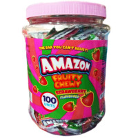 AMAZON FRUITY BAR JAR 12X100'S S/BERRY