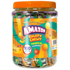 AMAZON FRUITY BAR JAR 12X100'S TROPICAL