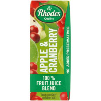 RHODES JUICE 100% 4X6X200ML APP/CRAN
