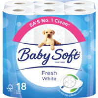 BABY SOFT 4X18'S 2PLY WHITE