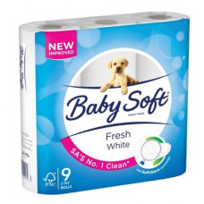 BABY SOFT 6x9'S 2PLY WHITE