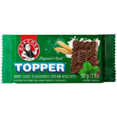 BAKERS TOPPERS 4X16X50G MINT CHOC