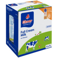 CLOVER MILK UHT L/F SQ 6X1LT