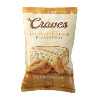 CRAVES CRISPY RINGS 12X60G CHEDDA CHEESE