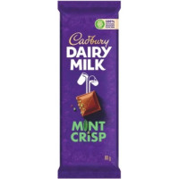 CADBURY SLABS 12X80G MINT CRISP