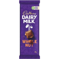 CADBURY SLABS 12X80G WHOLE NUT