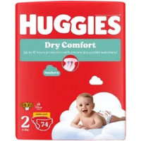 HUGGIES DRY COMFORT #2 2X74'S
