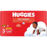 HUGGIES DRY COMFORT #3 2X60'S