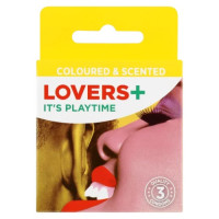LOVERS PLUS 24X3'S SHRINK COLOUR SCENTED
