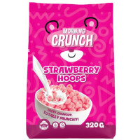 MORNING CRUNCH 12X320G STRAWB HOOPS