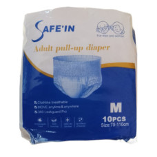 ADULT DIAPER SAFE IN P-UP MED 10X10'S