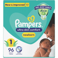 PAMPERS A/BABY J/P #1 2X96'S