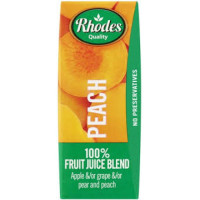 RHODES JUICE 100% 4X6X200ML PEACH