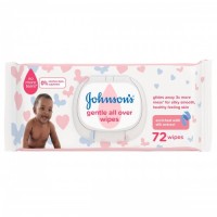 JOHNSONS BABY WIPES 6X72'S (432) GENTLE