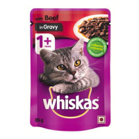 WHISKAS POUCH 12X85G BEEF SINGLE